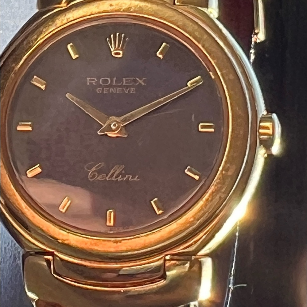 Stunning Rolex Cellini 6621 18K Gold Quartz Wristwatch